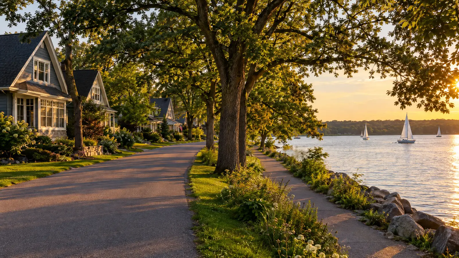 A neighborhood scene from Madison, WI