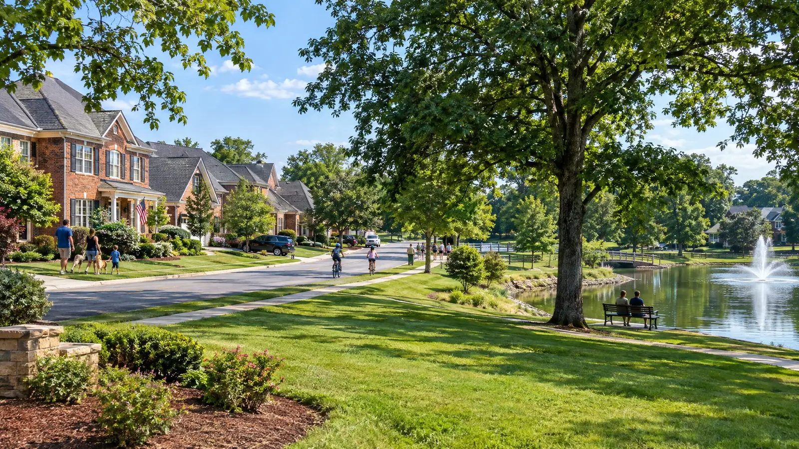 A neighborhood scene from McFarland, WI