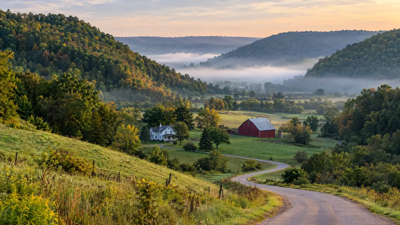 A neighborhood scene from Mount Horeb, WI