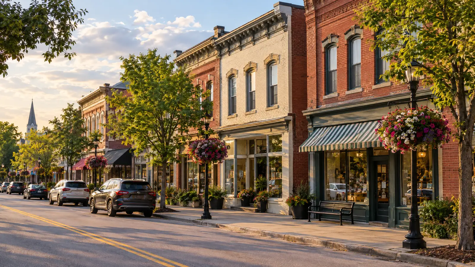 A neighborhood scene from Stoughton, WI