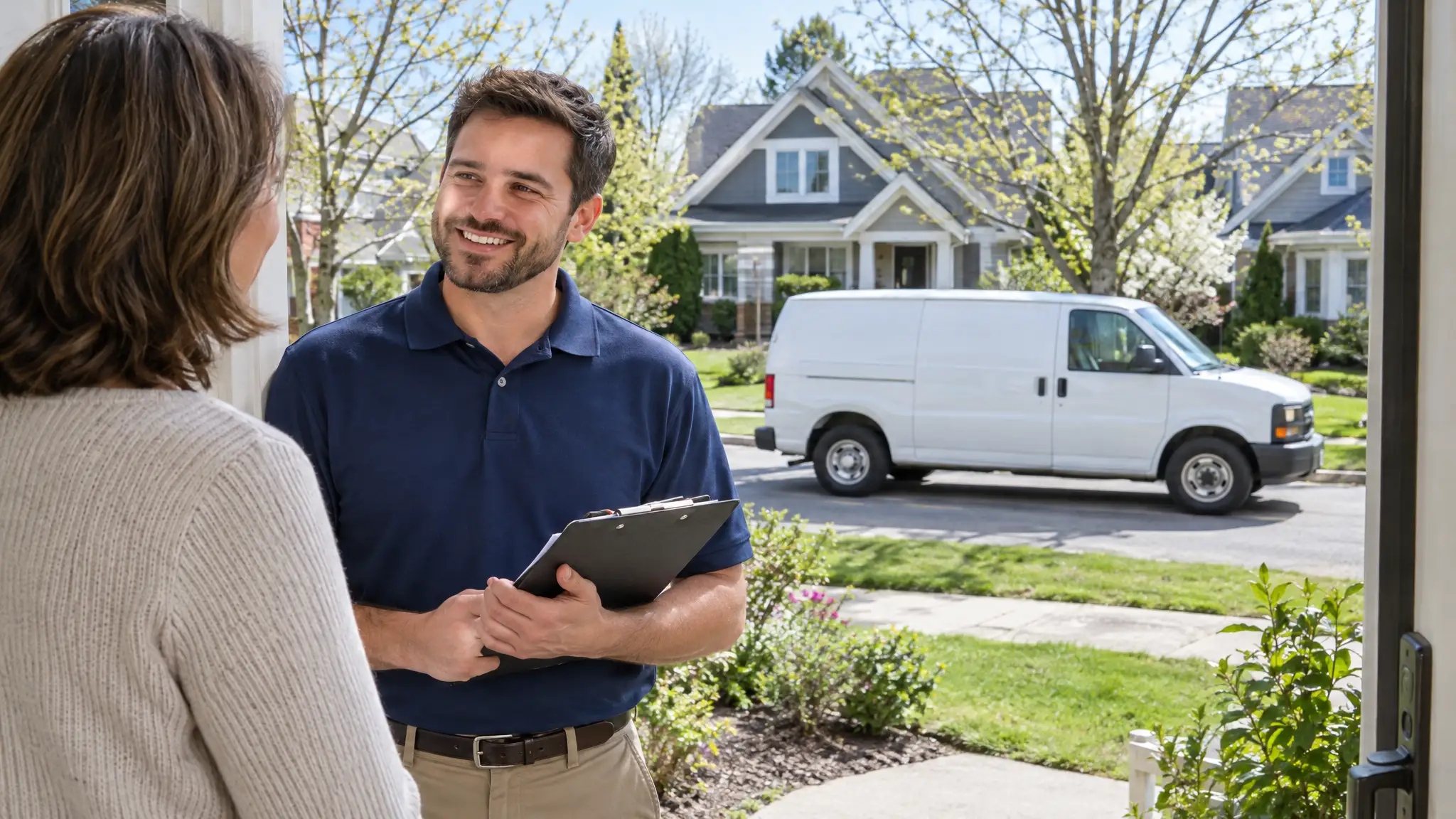 A dispatcher matching one request with one contractor
